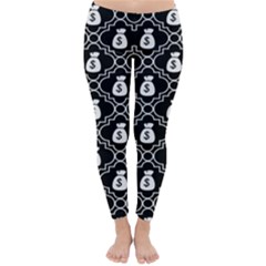 Dollar Money Bag Classic Winter Leggings by Mariart