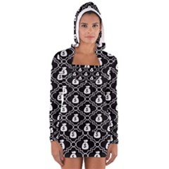 Dollar Money Bag Women s Long Sleeve Hooded T-shirt