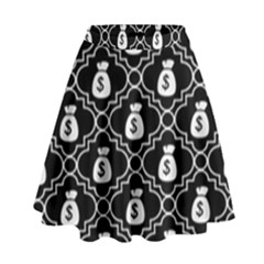 Dollar Money Bag High Waist Skirt by Mariart