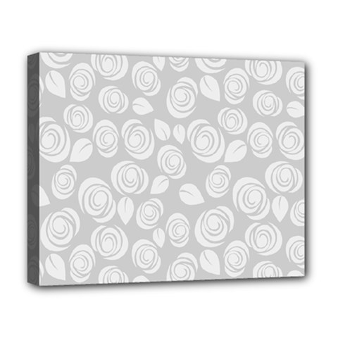 Floral Pattern Deluxe Canvas 20  X 16   by Valentinaart