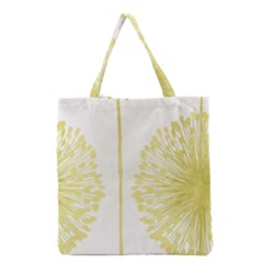 Flower Floral Yellow Grocery Tote Bag by Mariart