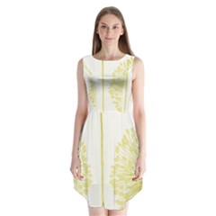 Flower Floral Yellow Sleeveless Chiffon Dress   by Mariart