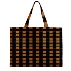 Geometric Shapes Plaid Line Zipper Mini Tote Bag