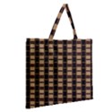 Geometric Shapes Plaid Line Zipper Large Tote Bag View2