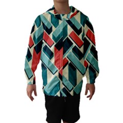 German Synth Stock Music Plaid Hooded Wind Breaker (kids) by Mariart