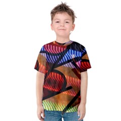 Graphic Shapes Experimental Rainbow Color Kids  Cotton Tee