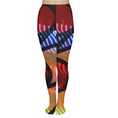 Graphic Shapes Experimental Rainbow Color Women s Tights by Mariart