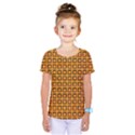 Halloween Squares Plaid Orange Kids  One Piece Tee View1