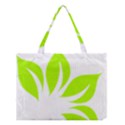 Leaf Green White Medium Tote Bag View1