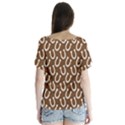 Horse Shoes Iron White Brown Flutter Sleeve Top View2