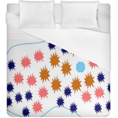 Island Top View Good Plaid Spot Star Duvet Cover (king Size) by Mariart