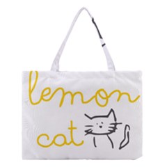 Lemon Animals Cat Orange Medium Tote Bag