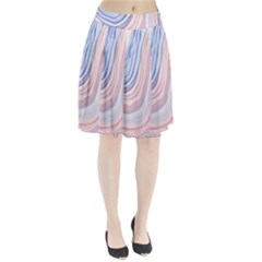 Marble Abstract Texture With Soft Pastels Colors Blue Pink Grey Pleated Skirt