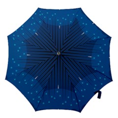 Rain Blue Sky Water Black Line Hook Handle Umbrellas (medium) by Mariart