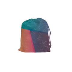 Modern Minimalist Abstract Colorful Vintage Adobe Illustrator Blue Red Orange Pink Purple Rainbow Drawstring Pouches (small)  by Mariart