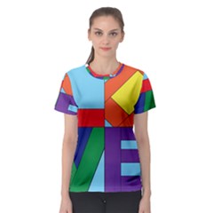 Rainbow Love Women s Sport Mesh Tee