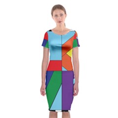 Rainbow Love Classic Short Sleeve Midi Dress