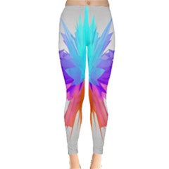 Poly Symmetry Spot Paint Rainbow Leggings  by Mariart