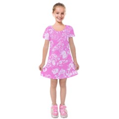 Colors Kids  Short Sleeve Velvet Dress