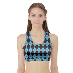 Pattern Sports Bra With Border by Valentinaart