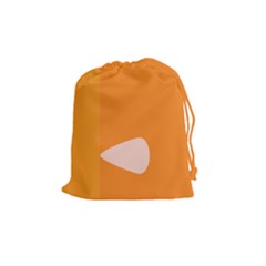 Screen Shot Circle Animations Orange White Line Color Drawstring Pouches (medium)  by Mariart