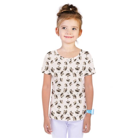 Autumn Leaves Motif Pattern Kids  One Piece Tee by dflcprintsclothing