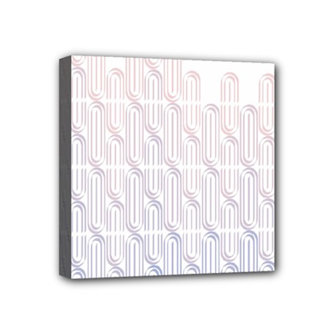 Seamless Horizontal Modern Stylish Repeating Geometric Shapes Rose Quartz Mini Canvas 4  X 4 