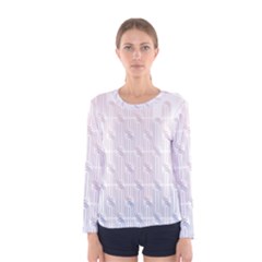 Seamless Horizontal Modern Stylish Repeating Geometric Shapes Rose Quartz Women s Long Sleeve Tee