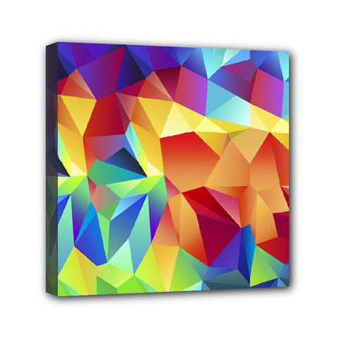 Triangles Space Rainbow Color Mini Canvas 6  X 6 