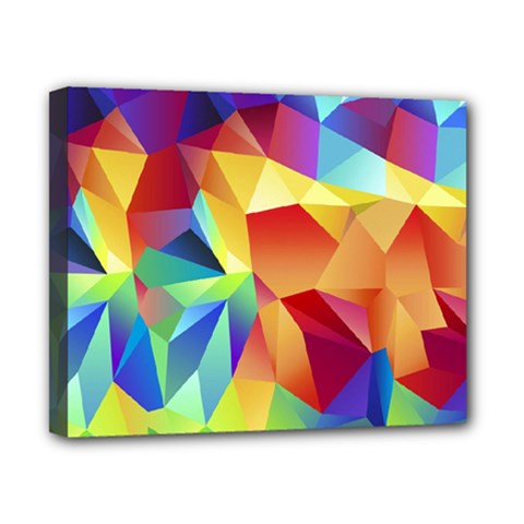 Triangles Space Rainbow Color Canvas 10  X 8  by Mariart