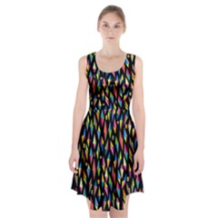 Skulls Bone Face Mask Triangle Rainbow Color Racerback Midi Dress by Mariart