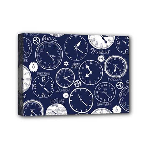 World Clocks Mini Canvas 7  X 5  by Mariart