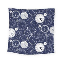 World Clocks Square Tapestry (small) by Mariart