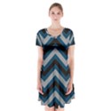 Abstraction Short Sleeve V-neck Flare Dress View1