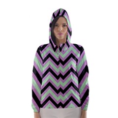 Zigzag pattern Hooded Wind Breaker (Women)