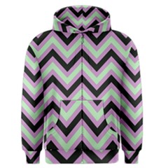 Zigzag pattern Men s Zipper Hoodie