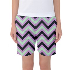 Zigzag Pattern Women s Basketball Shorts by Valentinaart