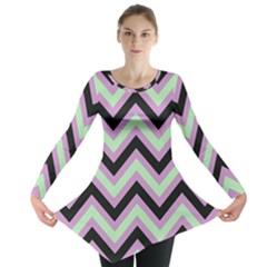 Zigzag pattern Long Sleeve Tunic 