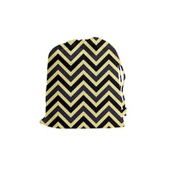 Zigzag Pattern Drawstring Pouches (medium)  by Valentinaart