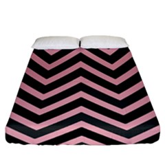 Zigzag Pattern Fitted Sheet (king Size) by Valentinaart