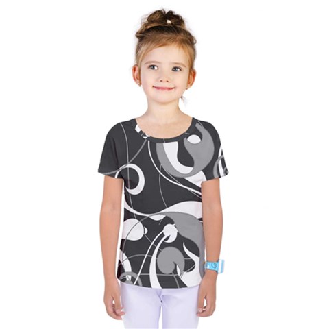 Floral Pattern Kids  One Piece Tee by Valentinaart