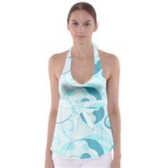 Floral Pattern Babydoll Tankini Top by Valentinaart