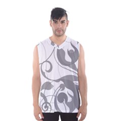 Floral Pattern Men s Basketball Tank Top by Valentinaart