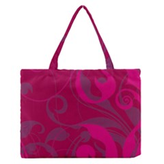 Floral Pattern Medium Zipper Tote Bag by Valentinaart