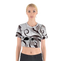 Floral Pattern Cotton Crop Top by Valentinaart