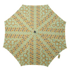Ethnic Orange Pattern Hook Handle Umbrellas (medium) by linceazul