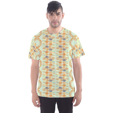 Ethnic Orange Pattern Men s Sport Mesh Tee by linceazul