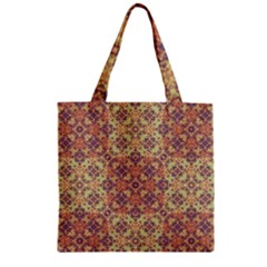 Vintage Ornate Baroque Zipper Grocery Tote Bag by dflcprints