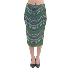 Abstraction Velvet Midi Pencil Skirt by Valentinaart