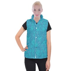 Abstraction Women s Button Up Puffer Vest by Valentinaart